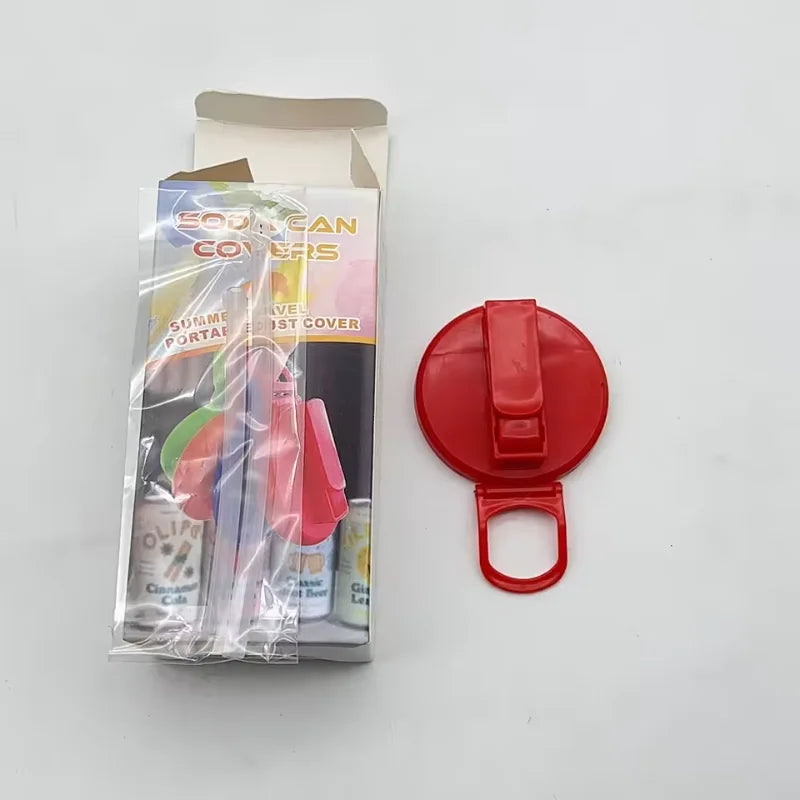 1PCS Soda Can Lid with  Straws Reusable Silicone Lid Cover Portable Canned Beverages Juice Beer Straw Cap for Home Picnic
