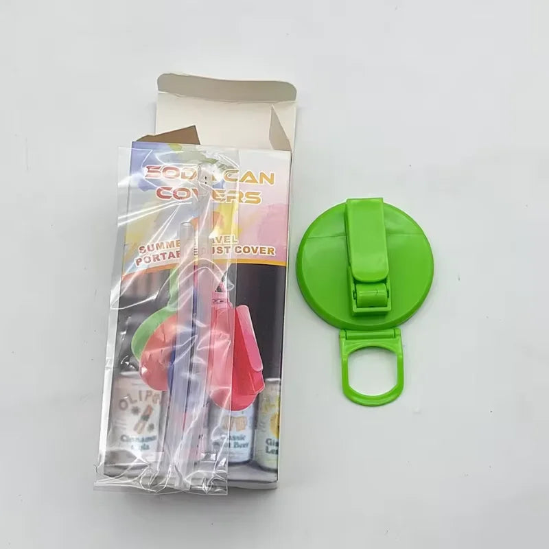 1PCS Soda Can Lid with  Straws Reusable Silicone Lid Cover Portable Canned Beverages Juice Beer Straw Cap for Home Picnic